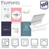 Better Office Products Thinking of You, Friendship Cards & Envs, 4in x 6in 6 Fun Modern Cover Designs, Blank Inside, 100PK 64562